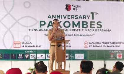 Camat Mekar Baru Hadiri Milad Kesatu Pakombes
