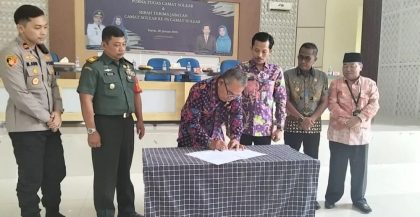Saedaman Resmi Purna Tugas Sebagai Camat Solear