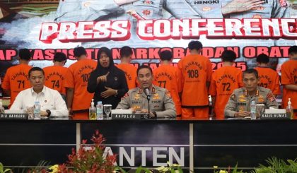 Press Conference Polda Banten: 71 Kasus Narkoba Terungkap, 97 Pelaku Ditangkap