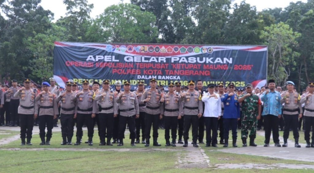 Polresta Tangerang Gelar Apel Ops Ketupat Maung 2025, Pastikan Arus Mudik Aman