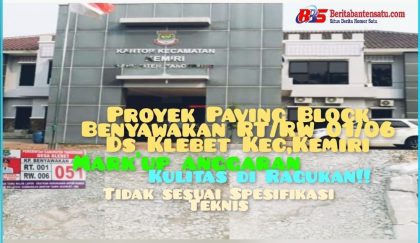 Pembangunan Paving Block Desa Klebet Diduga Menyimpang dari RAB
