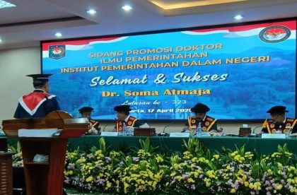 Soma Atmaja Lulus Doktor di IPDN, Bawa Solusi Digital untuk Pemerintahan Daerah