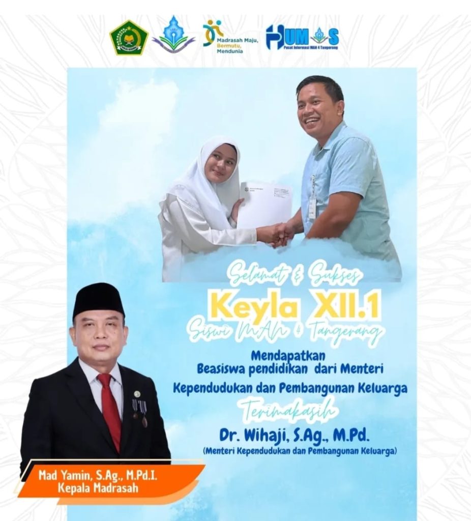 Beasiswa Menteri untuk Keyla: Bukti Prestasi Siswa Madrasah di Tingkat Nasional